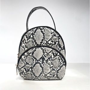 Urban Expressions B&W Snakeskin Print Mini Handbag
